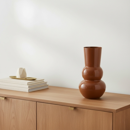 Vase GAD en zinc coloris caramel h30 cm