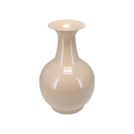 Vase KIM en zinc coloris sable h38,5 cm