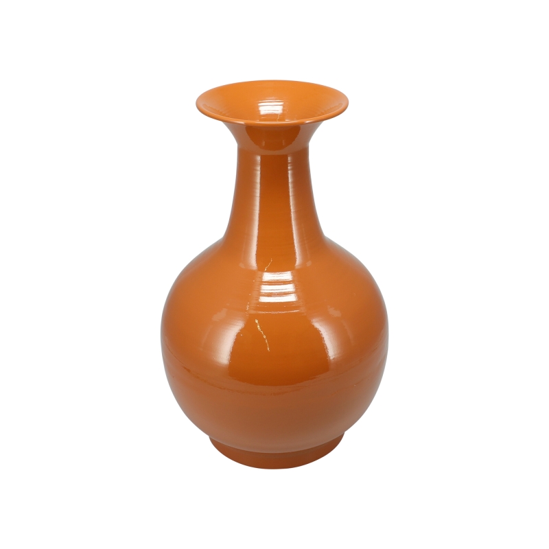 Vase KIM en zinc orange h38,5 cm