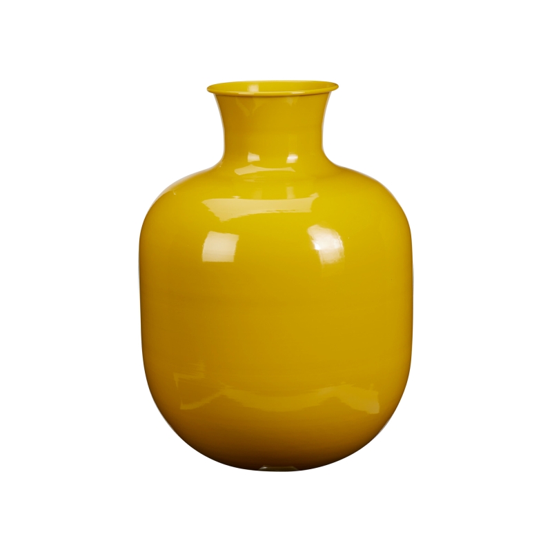 Vase ERI en métal jaune h41 cm
