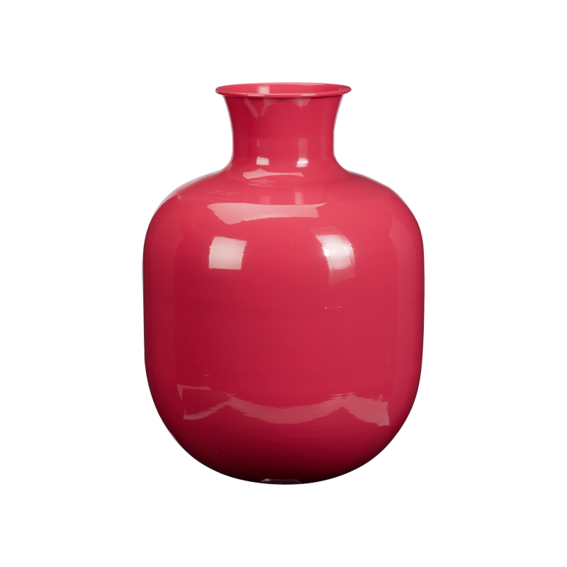 Vase ERI en métal rose h41 cm