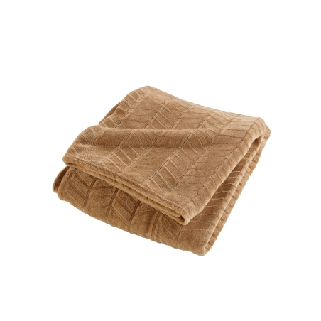 Plaid doux SAJY camel 180x220 cm