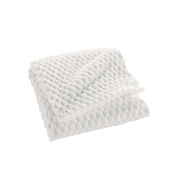 Plaid doux BOFY blanc 125x150 cm