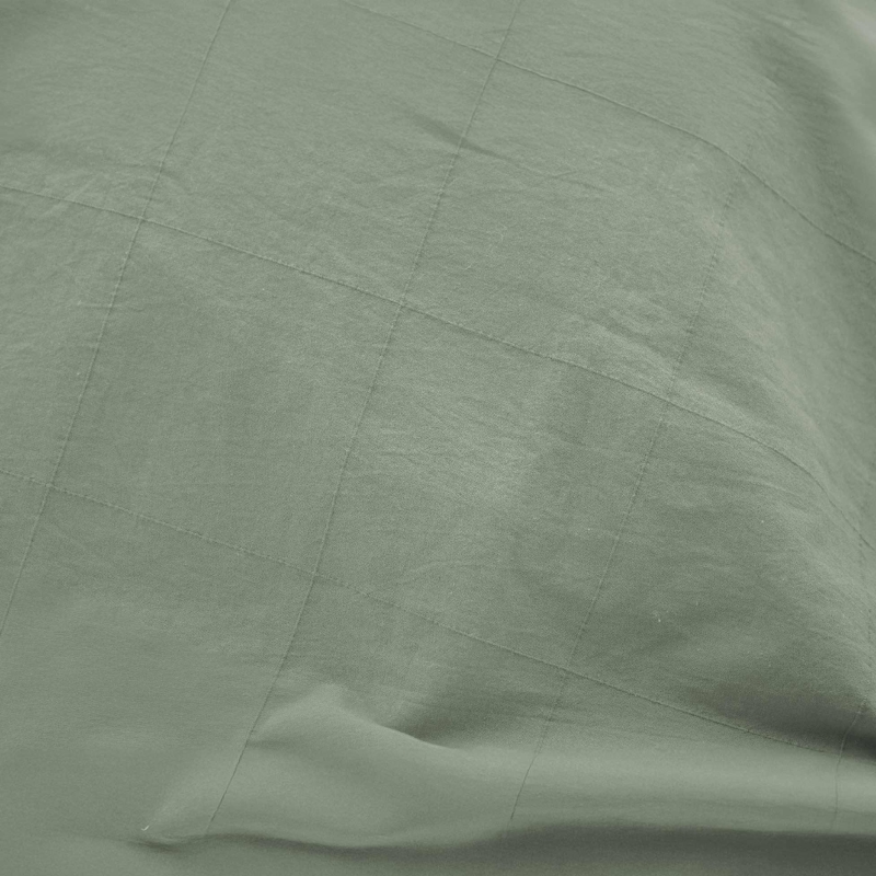 Parure de couette KITO sauge 240x220 cm (3 pièces)