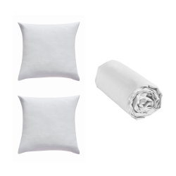 Parure de couette KITO blanc 260x240 cm (3 pièces)