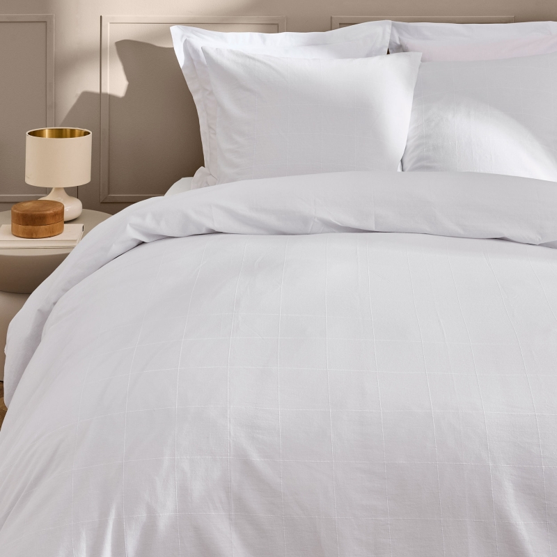 Parure de couette KITO blanc 260x240 cm (3 pièces)