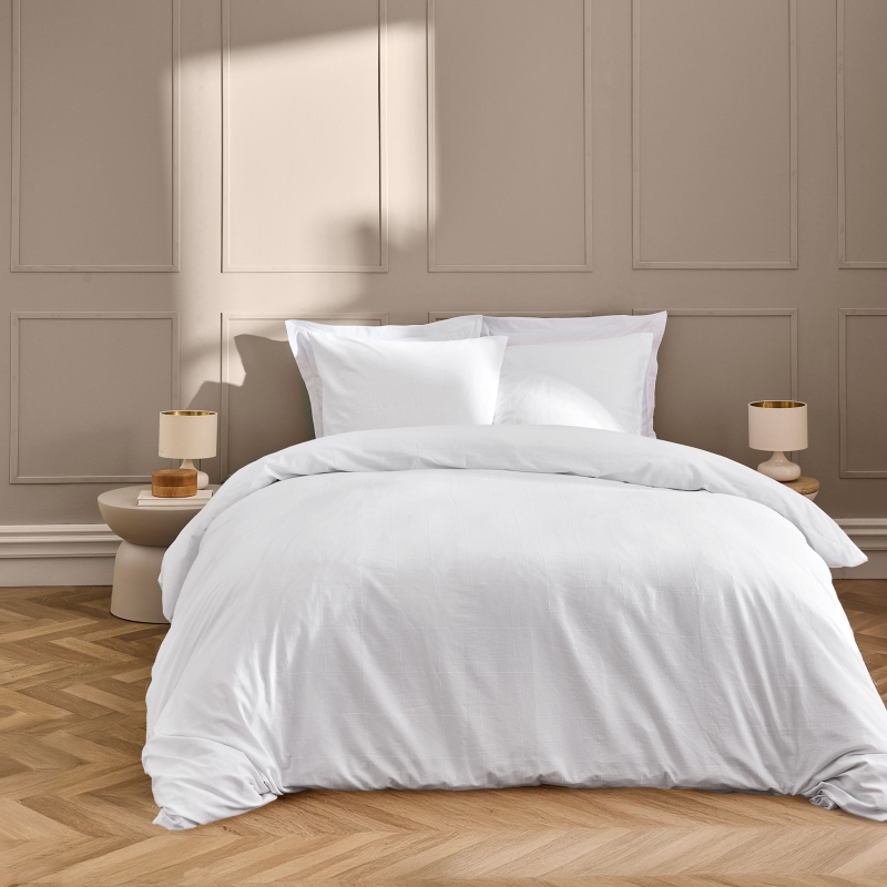Parure de couette KITO blanc 260x240 cm (3 pièces)