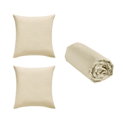 Parure de couette KITO ivoire 260x240 cm (3 pièces)