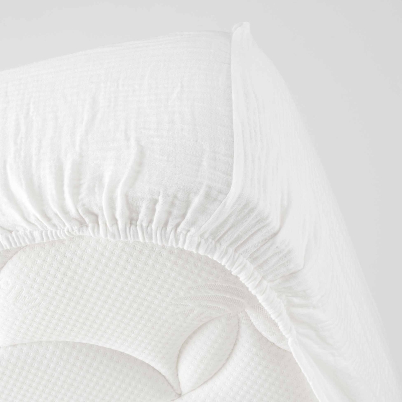 Drap Housse GUSTA blanc 140x190 cm