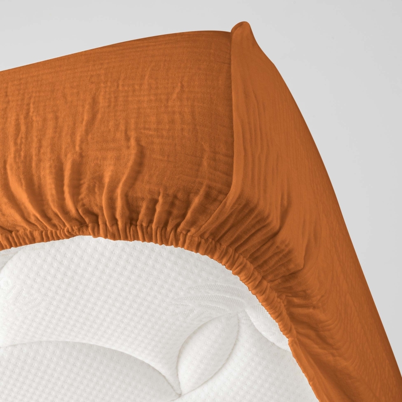 Drap Housse GUSTA caramel 140x190 cm