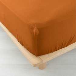 Drap Housse GUSTA caramel 160x200 cm