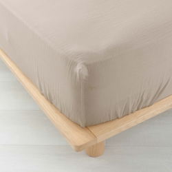 Drap Housse GUSTA sable 160x200 cm