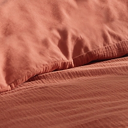 Parure de couette GUSTA terracotta 240x220 cm (3 pièces)