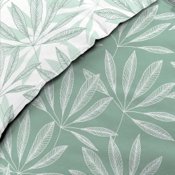 Parure de couette JAKU sauge 240x220 cm (3 pièces)