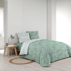 Parure de couette JAKU sauge 240x220 cm (3 pièces)