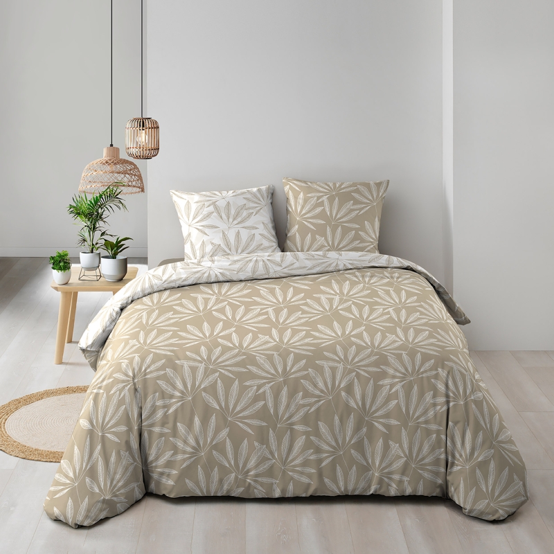 Parure de couette JAKU naturel 260x240 cm (3 pièces)