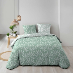 Parure de couette JAKU sauge 260x240 cm (3 pièces)