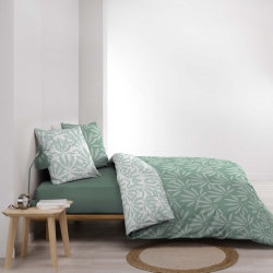 Parure de couette JAKU sauge 260x240 cm (3 pièces)