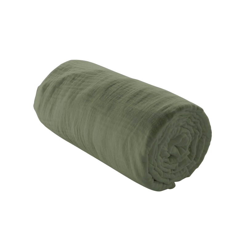 Parure de couette GUSTA kaki 240x220 cm (3 pièces)