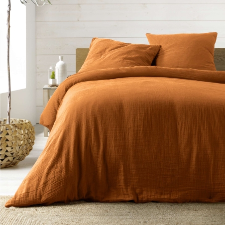 Drap Housse GUSTA caramel 160x200 cm
