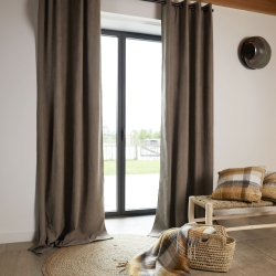 Rideau TYKA isolant, phonique et occultant taupe 140x180cm