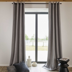 Rideau TYKA isolant, phonique et occultant gris perle 140x260cm