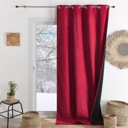 Rideau TYKA isolant, phonique et occultant couleur opéra 140x260cm