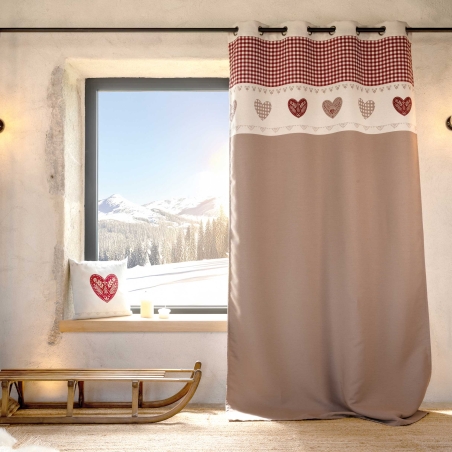 Rideau VOSI taupe 140x260cm