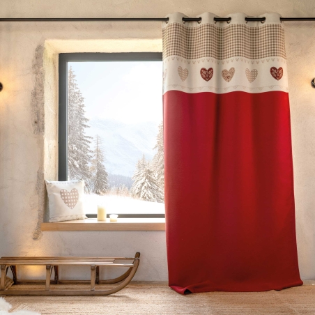 Rideau VOSI rouge 140x260cm