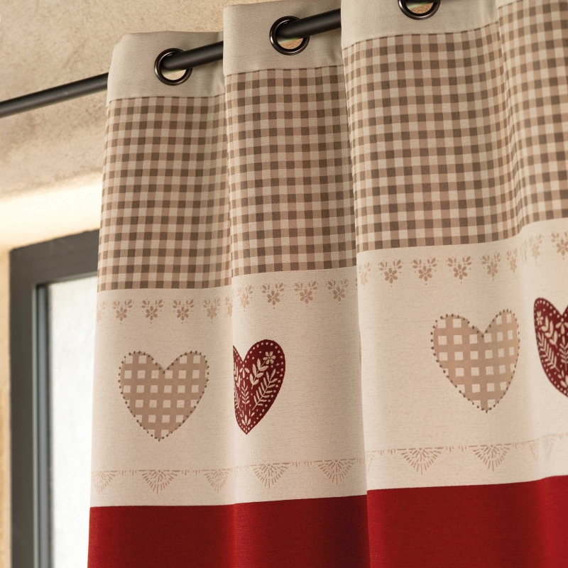 Rideau VOSI rouge 140x260cm