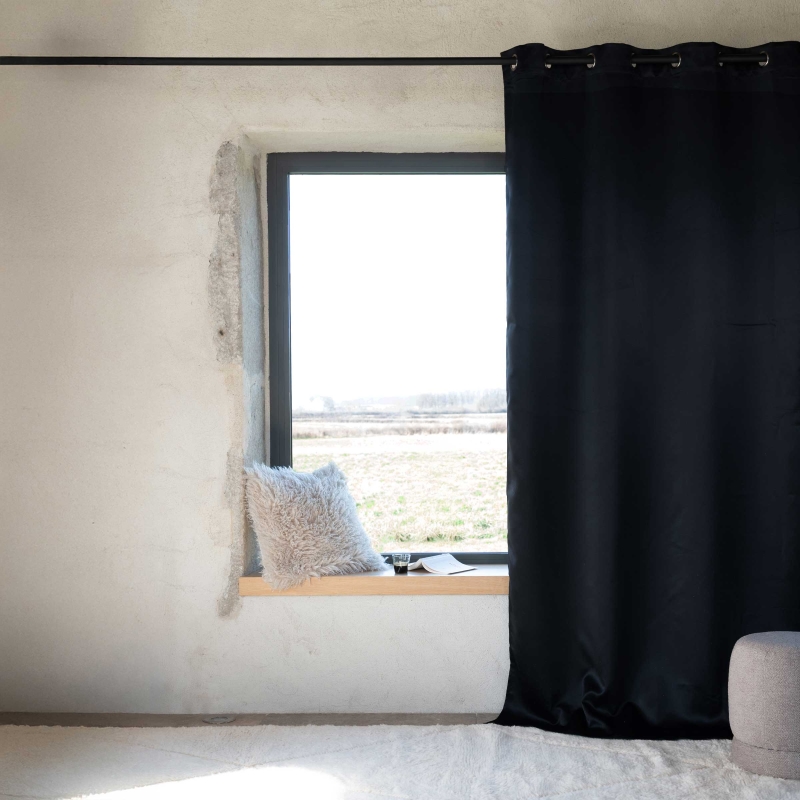 Rideau non feu FUZE noir 140x260cm