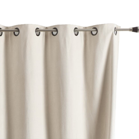 Rideau TYKA isolant, phonique et occultant blanc cassé 140x180cm