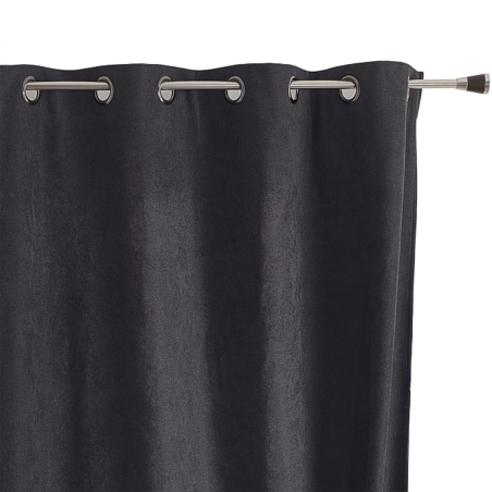 Rideau TYKA isolant, phonique et occultant noir 140x260cm