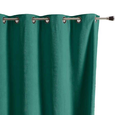 Rideau TYKA isolant, phonique et occultant émeraude 140x260cm