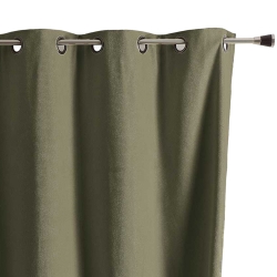 Rideau TYKA isolant, phonique et occultant kaki 140x260cm