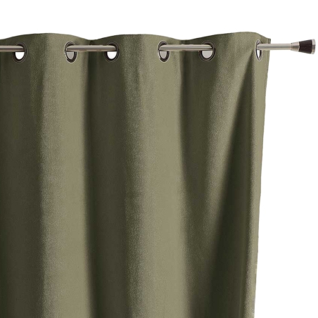 Rideau TYKA isolant, phonique et occultant kaki 140x260cm