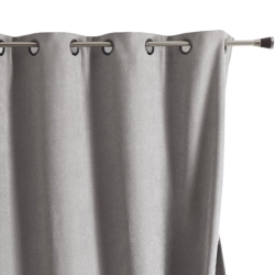 Rideau TYKA isolant, phonique et occultant gris perle 140x180cm
