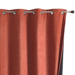 Rideau TYKA isolant, phonique et occultant terracotta 140x260cm