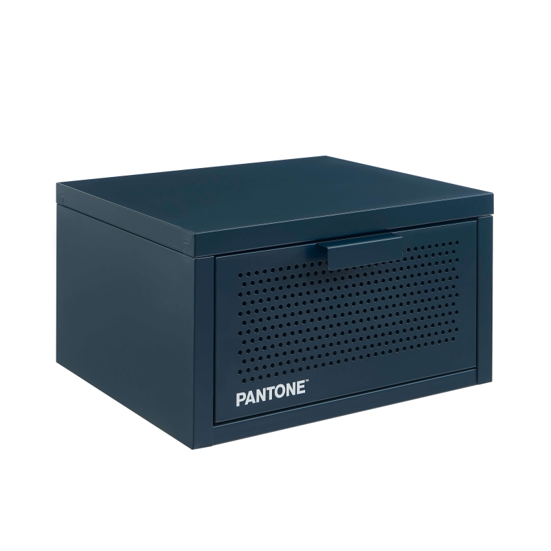 Table de chevet murale PANTONE métal bleu nuit 40cm