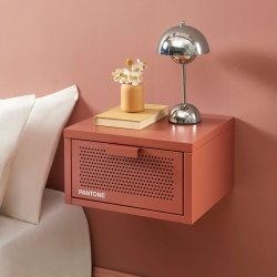 Table de chevet murale PANTONE métal terracotta 40cm