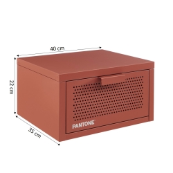 Table de chevet murale PANTONE métal terracotta 40cm