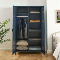 Armoire PANTONE métal bleu nuit 2 portes