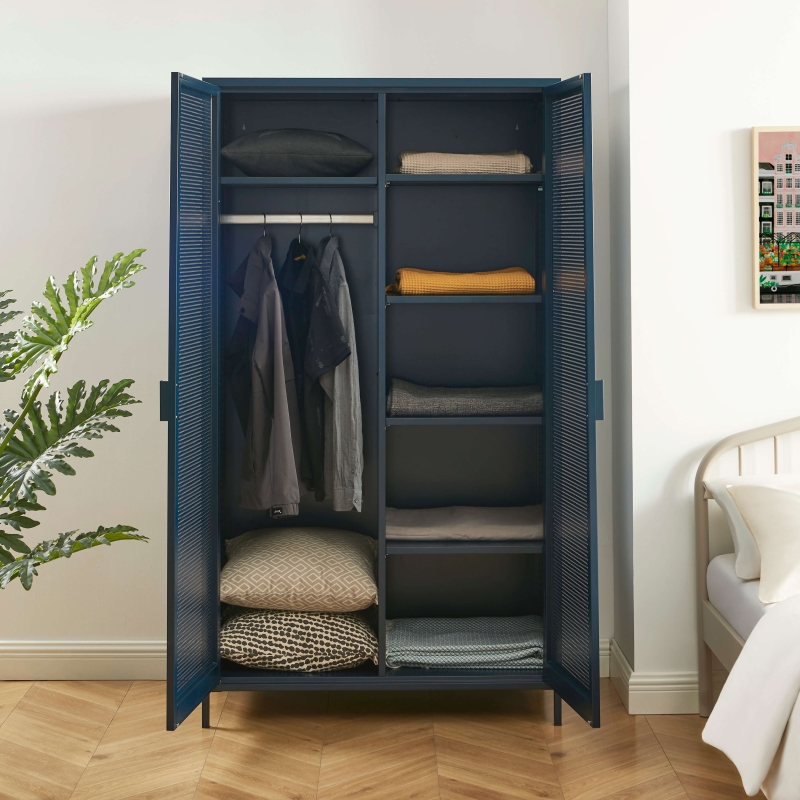 Armoire PANTONE métal bleu nuit 2 portes