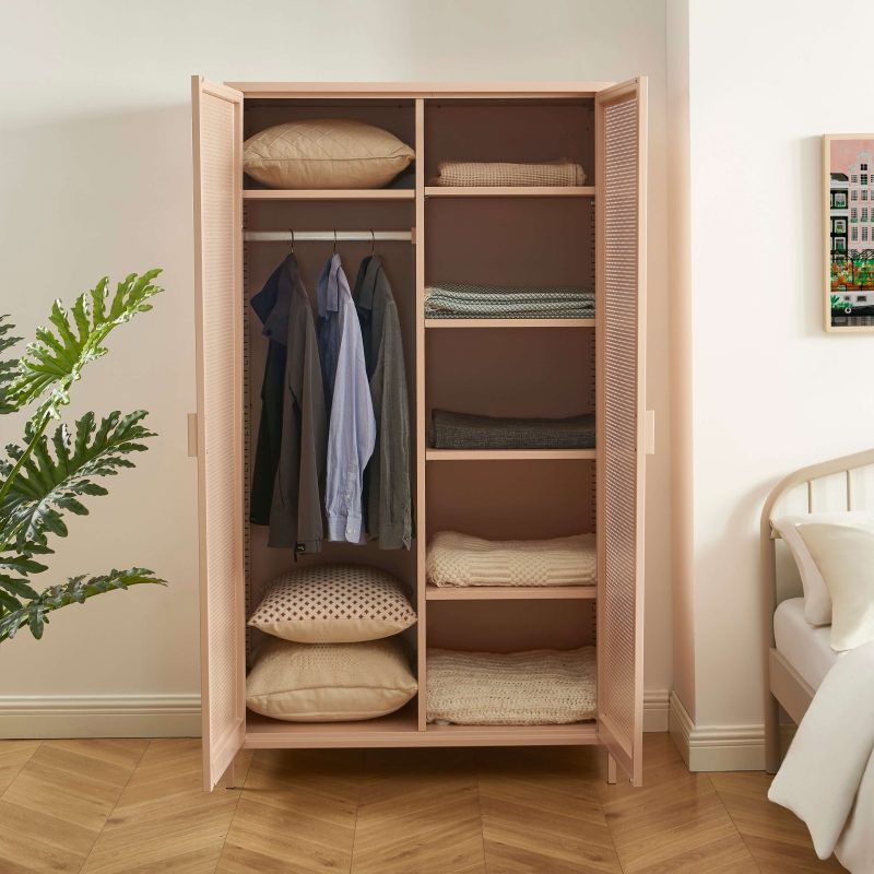 Armoire PANTONE métal rose blush 2 portes
