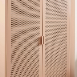 Armoire PANTONE métal rose blush 2 portes