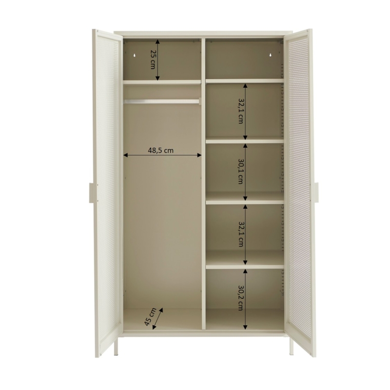 Armoire PANTONE métal beige sable 2 portes
