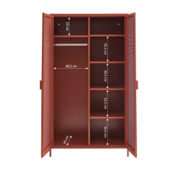 Armoire PANTONE métal terracotta 2 portes