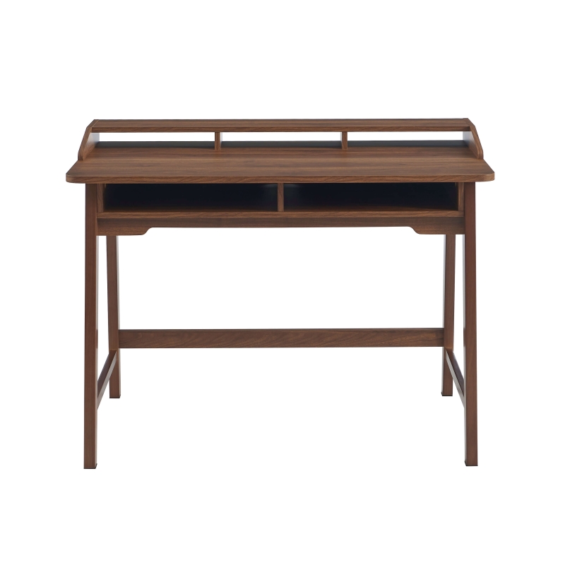 Bureau MAIA 2 compartiments effet noyer 110cm