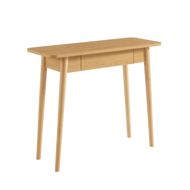 Console SOLENN effet chêne 1 tiroir 100cm