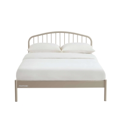 Lit PANTONE 140x190 métal taupe sommier inclus